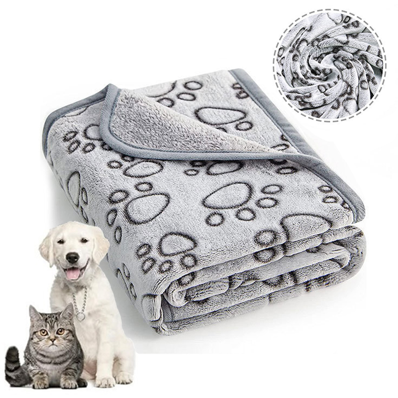 Pet Supplies For Dogs - ふわふわペットブランケット 可愛い漫画プリント 暖かい快適な犬猫用ベッドマット 高品質ペット用寝具カバーブランケット ペット用品