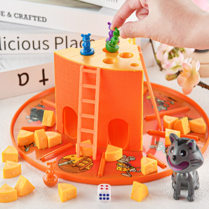 Interactive Cat Toy - 猫とネズミのケーキチーズボードゲーム子供向けインタラクティブファミリーパーティー親子おもちゃ男の子女の子ギフト