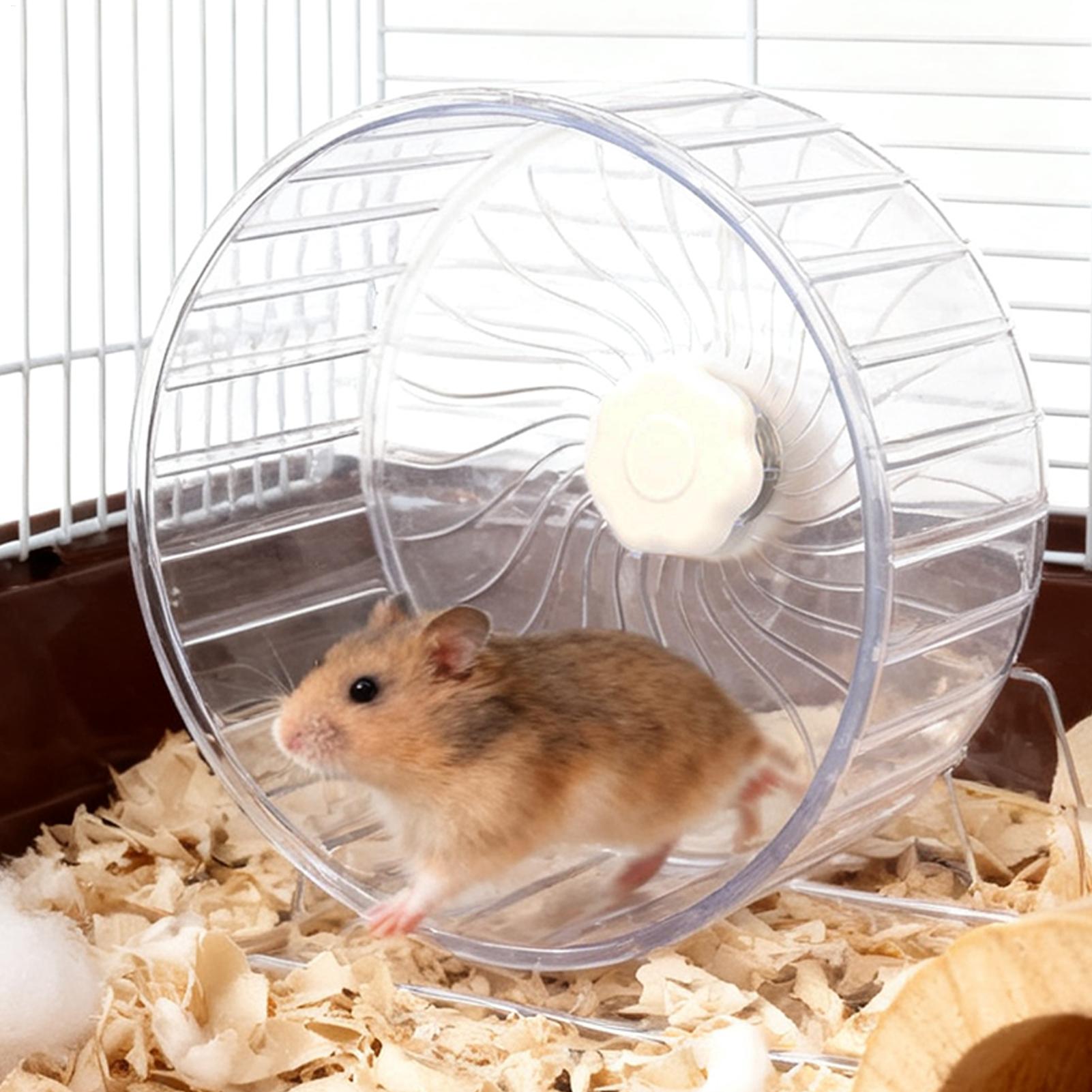 Hamster Cage Wheel - 静音ハムスターホイール 静音ダブルベアリングスピナー ゲルビル 小動物用ランニングホイール マウス ドワーフ動物
