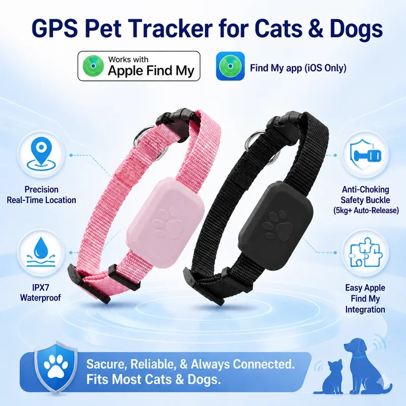Pet Gps Tracker Collar - リモートペットGPSトラッカー 防水リアルタイム追跡 動き検知アラート 首輪型 紛失防止 犬猫用