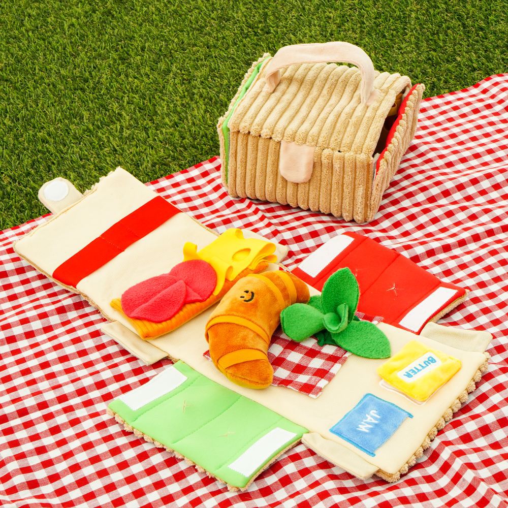 韓国風ピクニッククロワッサンペットおもちゃセット - きしむ - Dog Treat Puzzle Toy のレビューと価格