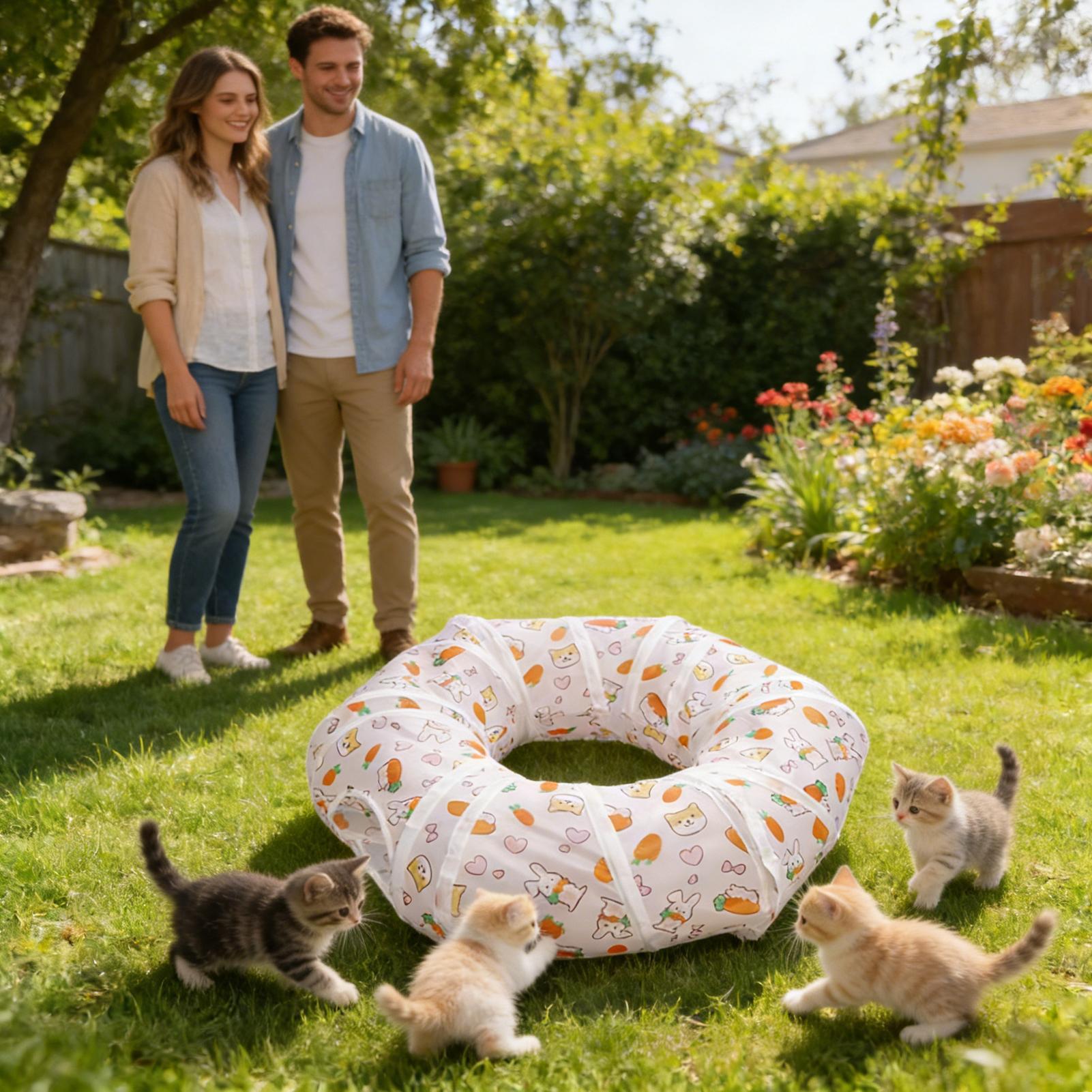 猫用トンネル　インタラクティブ折りたたみ式迷路おもちゃ　柔軟 - Interactive Cat Toy のレビューと価格