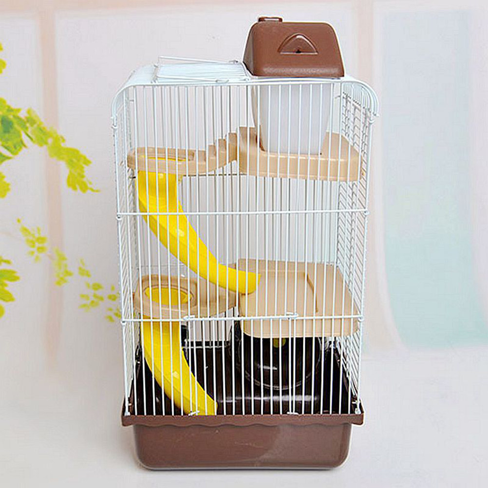 豪華な3層スライド式ハムスターケージ、環境に優しいPPプラス - Hamster Cage Wheel のレビューと価格