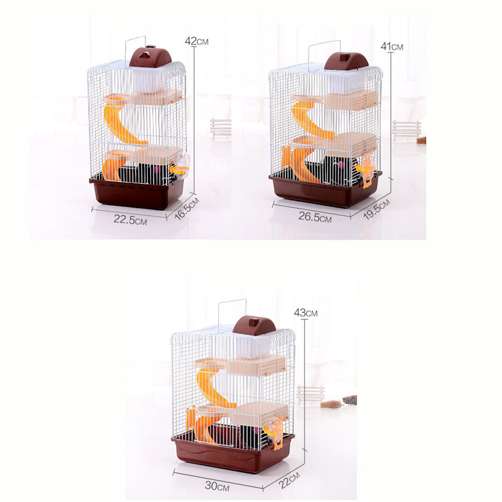 豪華な3層スライド式ハムスターケージ、環境に優しいPPプラス - Hamster Cage Wheel のレビューと価格