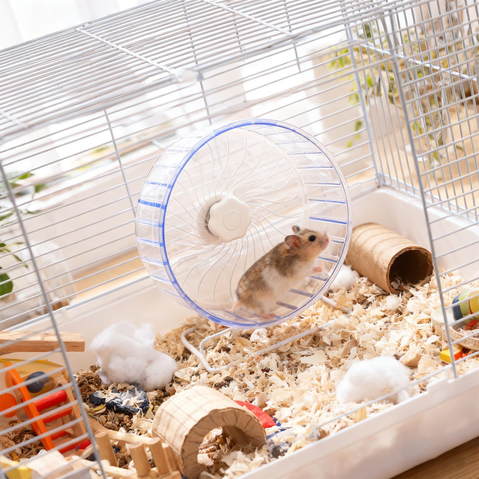 ハムスター用ランニングホイール 透明 広幅設計 静音 ローラ - Hamster Cage Wheel のレビューと価格