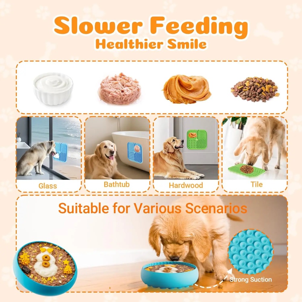 犬用知育玩具6個セット　リックマット、パズルボール、ボウル付 - Dog Treat Puzzle Toy のレビューと価格