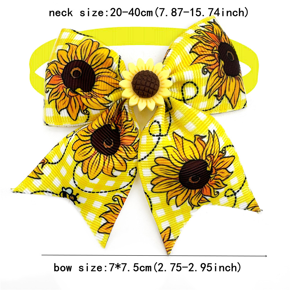 小さな犬のための花のスタイルの蝶ネクタイ,蜂のパターンのペッ - Pet Supplies Hours のレビューと価格