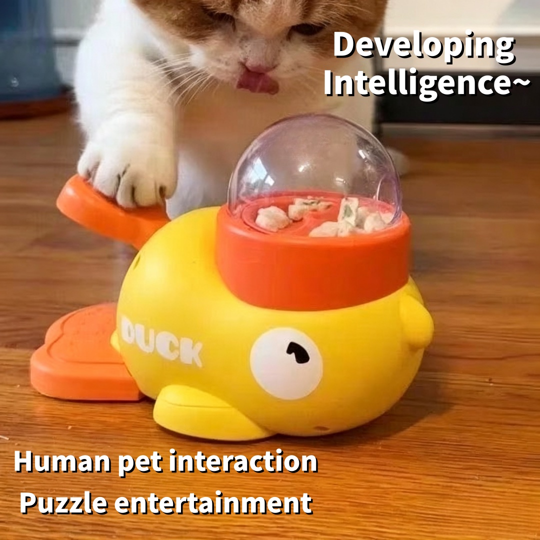 黄色いアヒル型ペット用スナックディスペンサー、インタラクティ - Dog Treat Puzzle Toy のレビューと価格