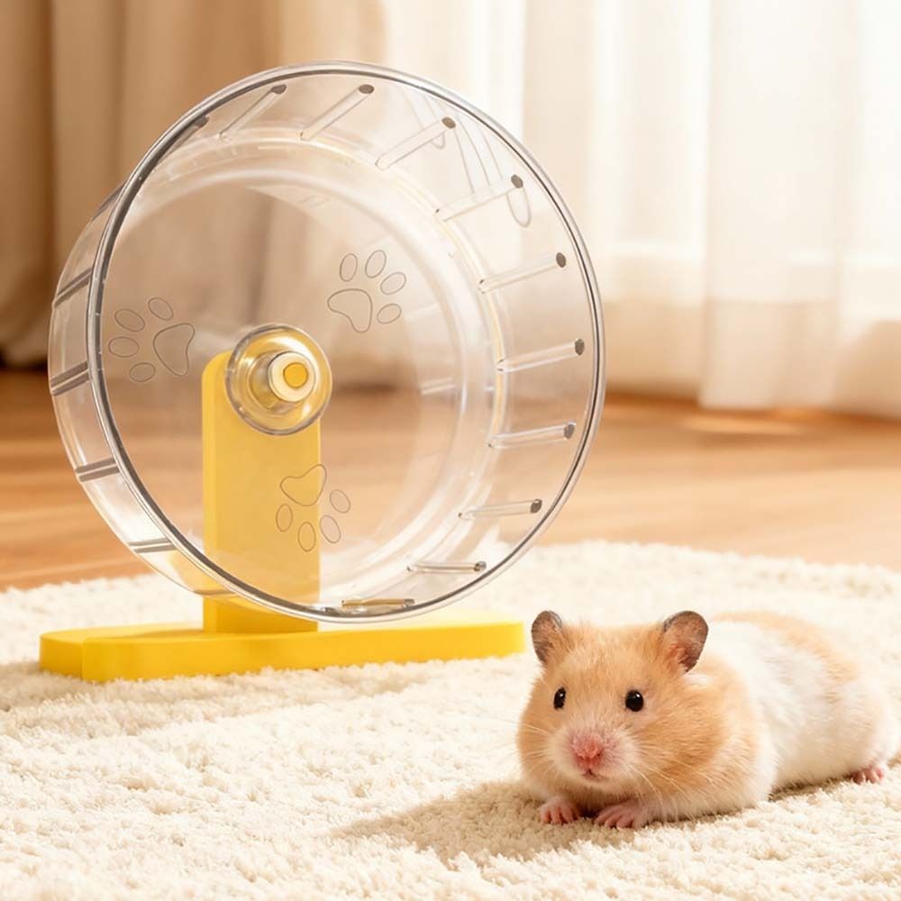 静音ハムスターランニングホイール、分解簡単、透明ペットエクサ - Hamster Cage Wheel のレビューと価格