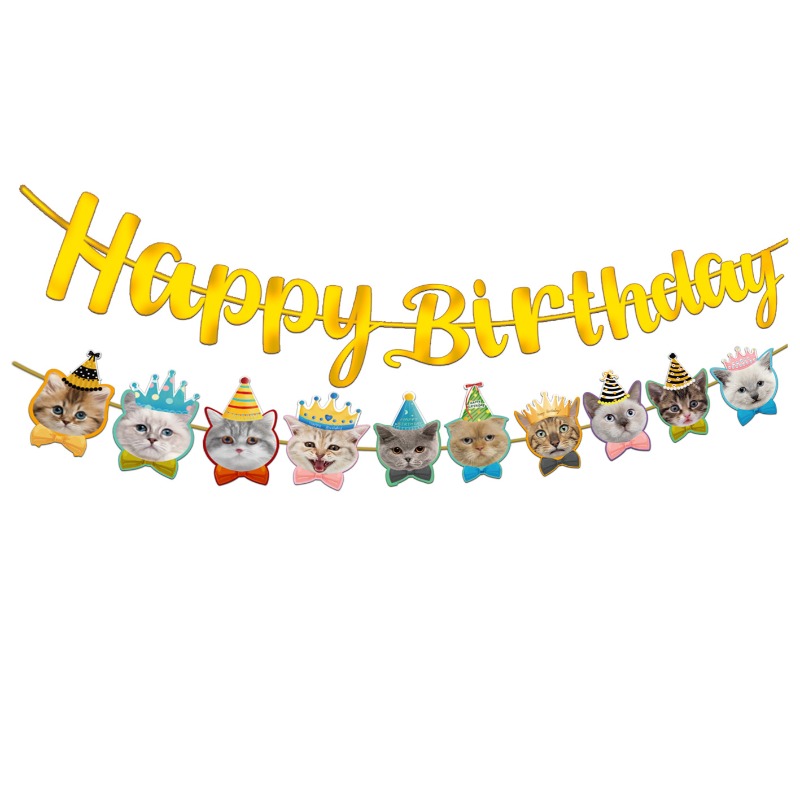 お祝い猫犬バナーキット笑顔のペットの顔パーティーハットメガネ - Pet Supplies For Dogs のレビューと価格