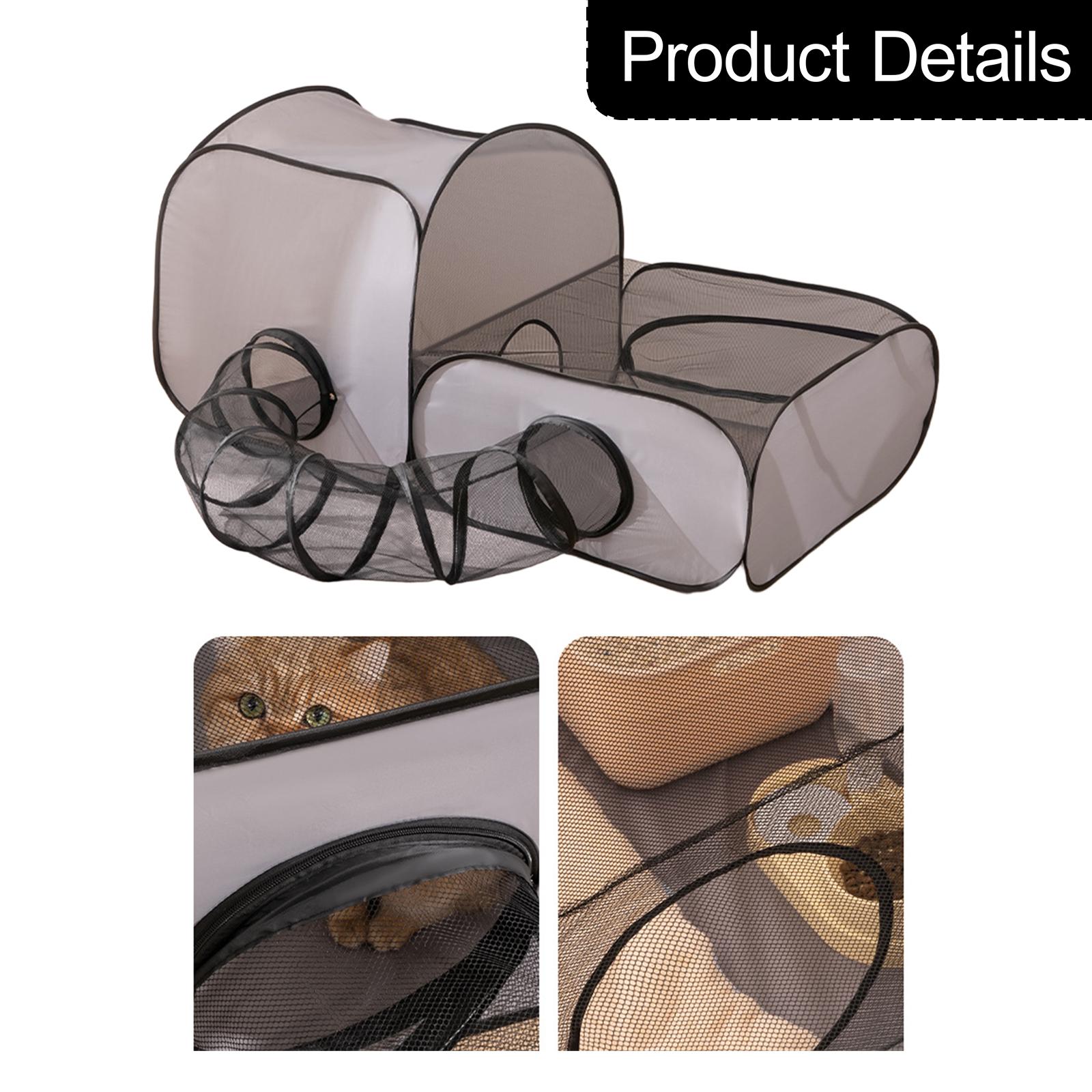 猫用チューブトンネルケージハウス折りたたみ式ポータブル隠れ家 - Interactive Cat Toy のレビューと価格