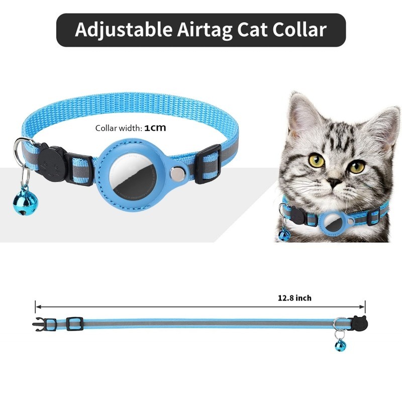 Apple エアタグケース猫の首輪ベル反射ナイロン首輪犬 G - Pet Gps Tracker Collar のレビューと価格