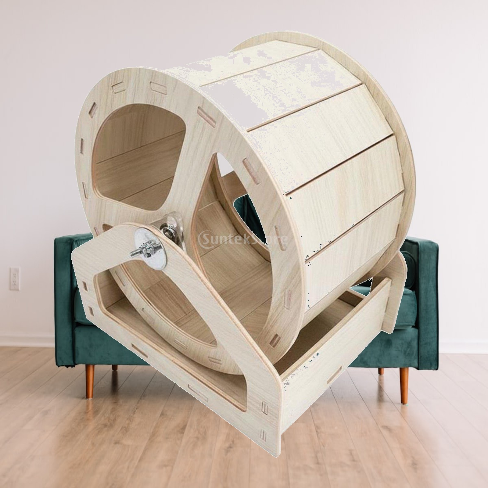 ハムスターランニングホイール防水木製ノイズレスフィットネスア - Hamster Cage Wheel のレビューと価格