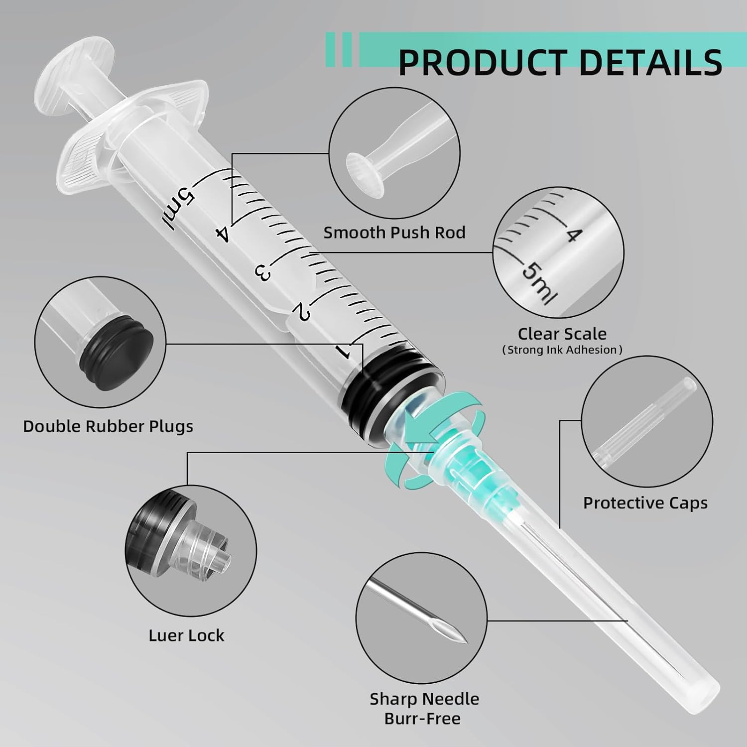 5ml ルアーロックシリンジ、ペットや家畜に適しています、工 - Pet Supplies Application のレビューと価格
