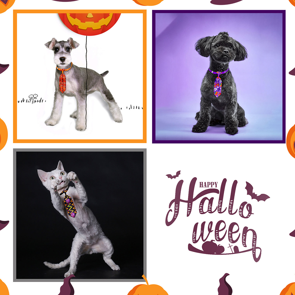 50/100個ハロウィン犬グルーミング用品頭蓋骨小型犬ネクタ - Pet Supplies Hours のレビューと価格