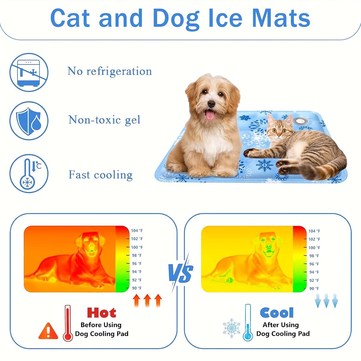 夏用ペットマット、ペットアイスマット、犬用マット、犬用ベッド - Pet Supplies For Dogs のレビューと価格