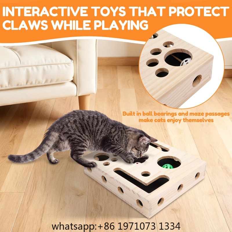 猫用爪やすりボックスおもちゃ、ベルボールとサンドペーパー入り - Interactive Cat Toy のレビューと価格