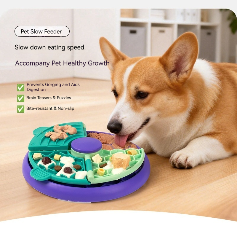 犬用インタラクティブパズルおもちゃ、早食い防止、滑り止め、多 - Pet Zone Supplies のレビューと価格