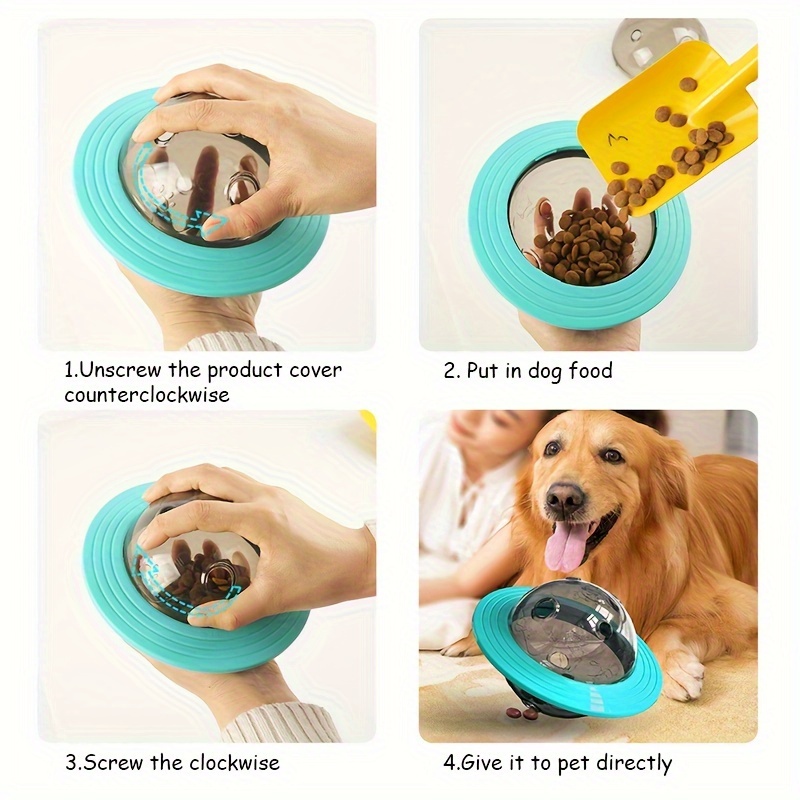 犬用おもちゃ スローフィーダー、おやつディスペンサー、UFO - Dog Treat Puzzle Toy のレビューと価格