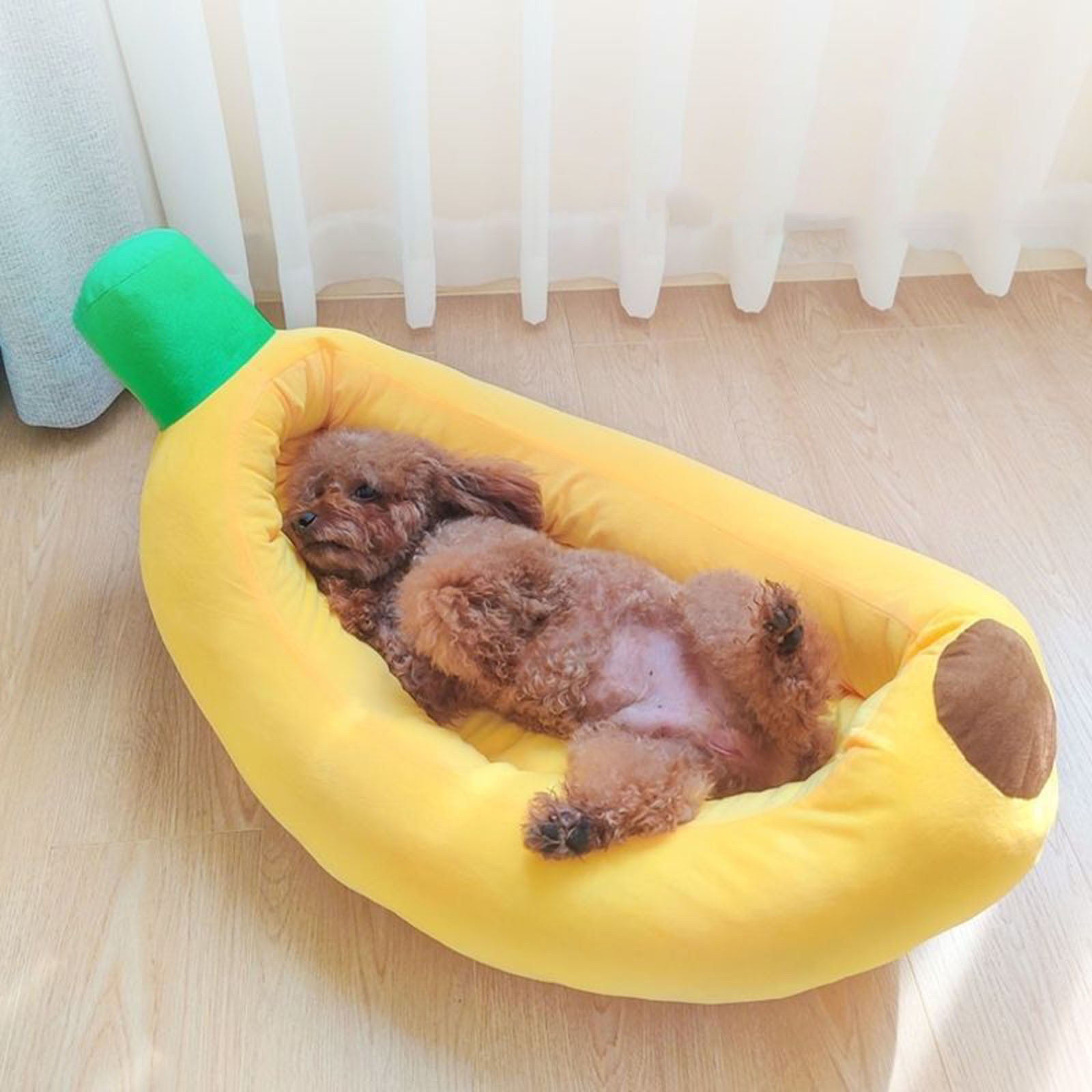 通気性のあるバナナ型の犬用ベッド,快適で柔らかい子犬用クッシ - Pet Supplies Hours のレビューと価格