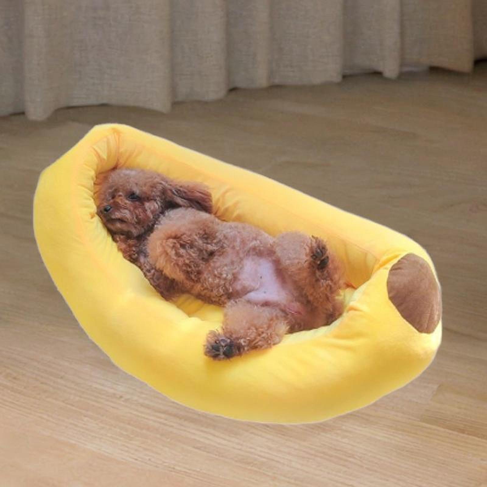 通気性のあるバナナ型の犬用ベッド,快適で柔らかい子犬用クッシ - Pet Supplies Hours のレビューと価格