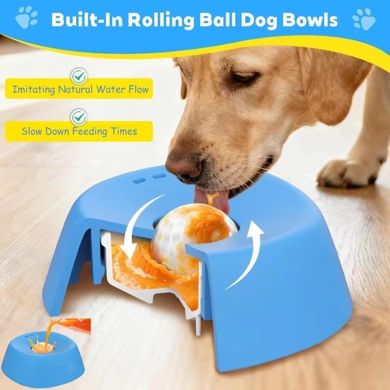1個入り犬用リックボウル、インタラクティブボール付きスローフ - Pet Supplies Hours のレビューと価格