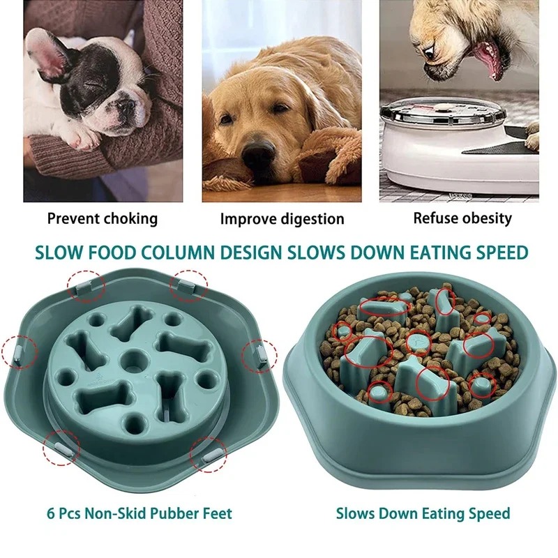1個入りスローフィーダー犬用ボウル、窒息防止子犬用フードボウ - Dog Treat Puzzle Toy のレビューと価格